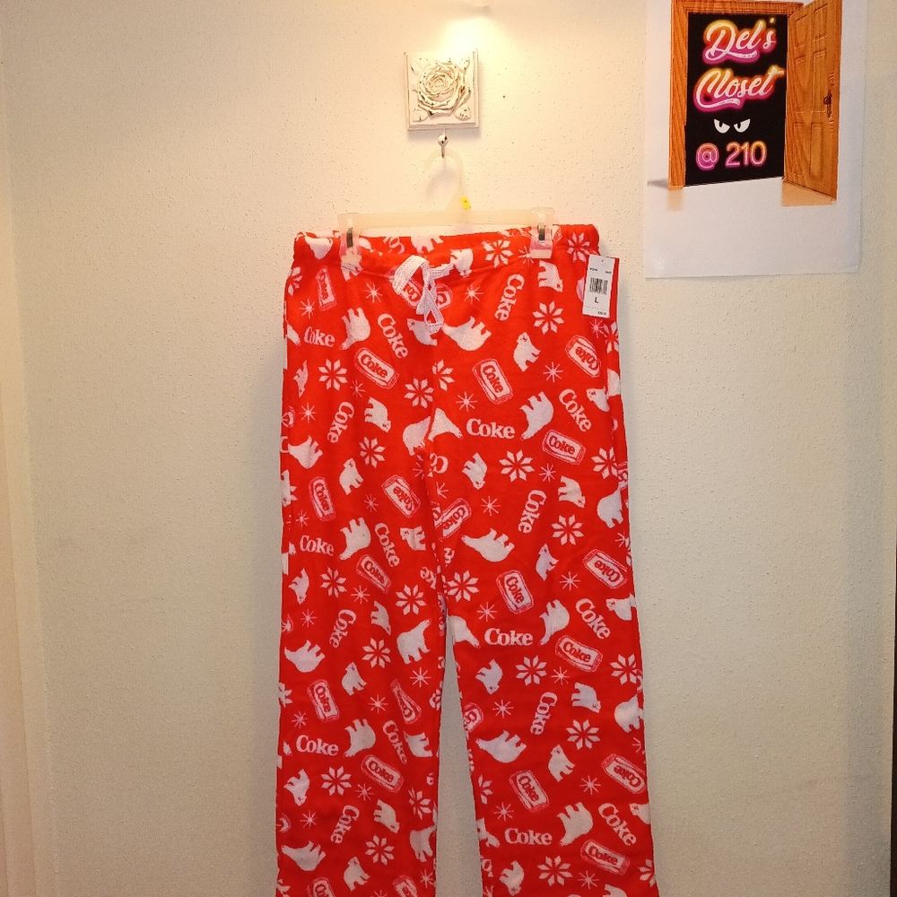 Coke a Cola Women's fleece sleep pants size Large